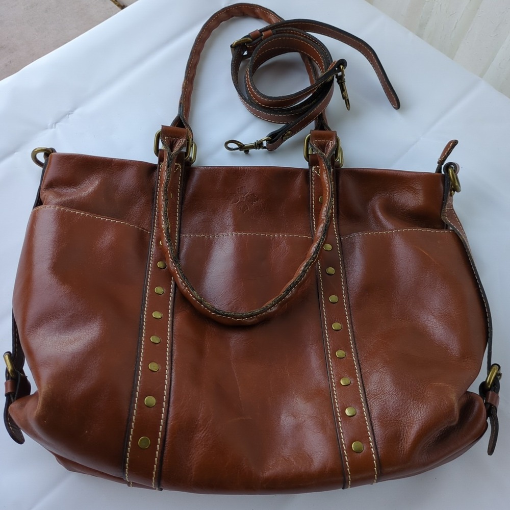 Large Carducci Brown Leather Tote Patricia Nash - Picture 13 of 15